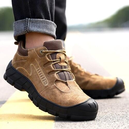 Mens Safety Shoes Puncture-Proof Outdoor Sneakers for Man Steel Toe Indestructible Safety Boots Mans Footwear Work Shoes