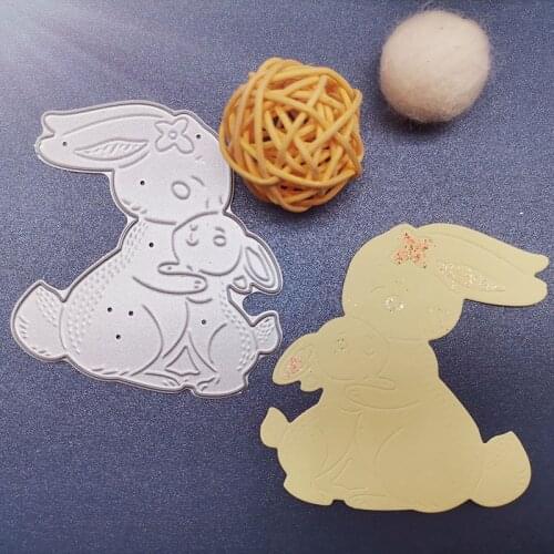 68*70mm cute bunnies new Metal Cutting Dies Scrapbooking DIY Album Paper Card Craft Embossing stencil Dies