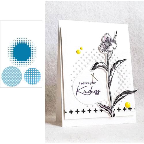 New Circular Background Irregular Graphics Small Dots Cutting Dies Scrapbook Dariy Decoration Stencil Embossing Make Albums