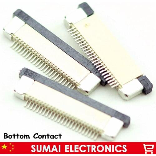 Sample, 24Pin FPC FFC Connector,24 Pin 0.5mm Flex Cable Socket for LCD Screen Interface.ROHS,24P