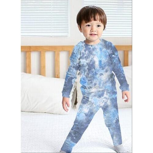 Unisex Baby 2Pcs Pajama Set Long Sleeve T-Shirt Blouse + Elastic Waist Pants Fashion Loose Casual Set Loungewear