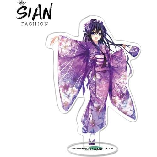 Anime Date A Live Figure Stand Model Plate Cosplay Cartoon Acrylic Pendant Figures Model Desktop Standing Plate Decor Jewelry