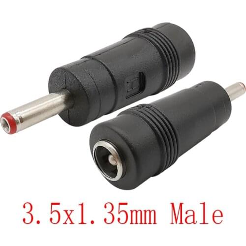 5/2/1Pcs DC Power Jack Plug Connector 5.5 x 2.1mm Female Socket to 3.5 x 1.35mm Male Plug Barrel DC Power Converter Connectors