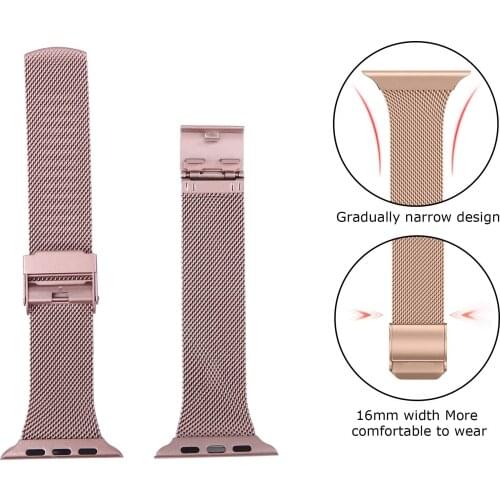 Milanese Slim strap For Apple Watch band 44mm 40mm iWatch band 42mm 38mm Stainless steel bracelet Apple watch series 6 5 4 3 SE