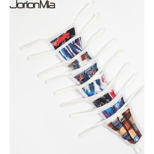 5pcs Mens Sexy Thongs Bikini Gay Men Underwear Men T-Tack Thong G String Homme Jockstrap Mens Briefs Male U Pouch Panties E-074