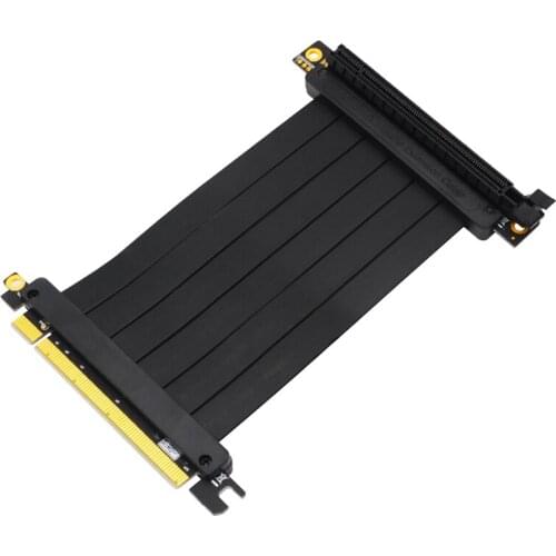 PCI Express 16X Image Card Extension Cable 20cm 90 Degree GPU Card Extension Cable with Buckle Slot