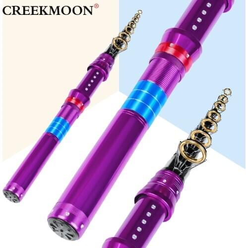 Sea Carbon 1PC Sea Fishing Rod 1.5M-3.6M 7/9/11/13 Section Fishing Rod Line Metal Handle Telescopic Fishing Rod Fishing Tackle