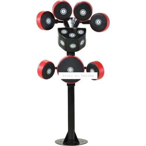 GBQ611 Vertical Standing Boxing Target Multi-Point Punching Bag Fitness Decompression Steel Pipe + Sponge Kick Boxing Equipment