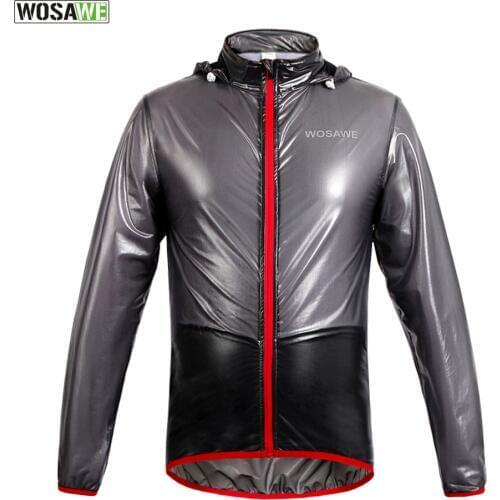WOSAWE Bicycle Cycling Jacket Multi-function Rain Coat Jackets Waterproof Windproof MTB Mountain Road Bike Jersey with Hooded