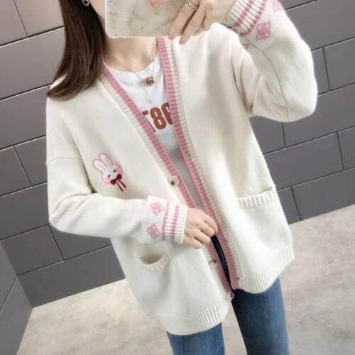 2021 Japan School Sweater Spring Autumn 100% V-neck Cotton Knitted Sweater JK Uniforms Cardigan Multicolor Student Girls Cosplay