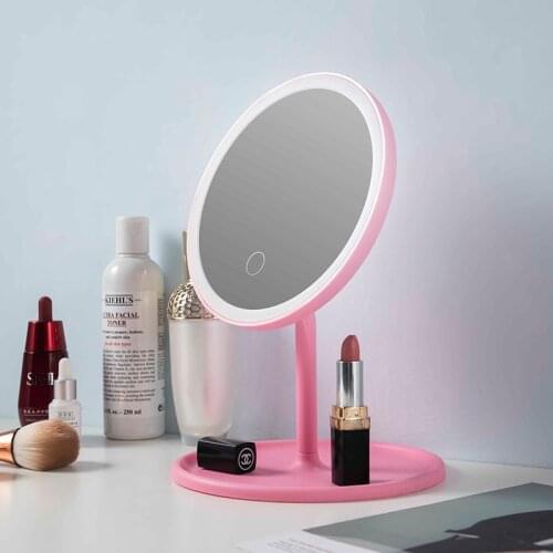 LED Mirror Makeup Dressing Table Mini Mirror With Light Bulbs Light Switch Dressing Table Mirrormake Up Accessories Gift