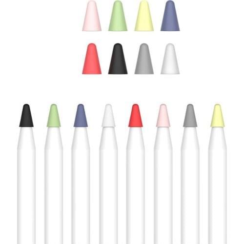 8pcs Mute Silicone Replacement Tip Case Nib Protective Cover Skin for Apple Pencil 1st 2nd Touchscreen Stylus Pen Tip Cover