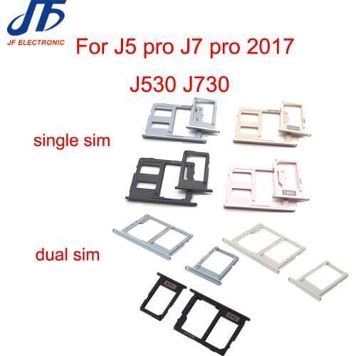 100pcs/lot SIM + SIM / Micro SD Card Tray Slots Part For Samsung Galaxy J7 pro 2017 J730 J5 pro J530 SIM Card Tray