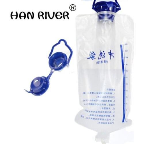 1200ML Toys Constipation Detox Enema Bag Anal Cleaning Vaginal Washing Device Anal Douche Products (5 Catheter)