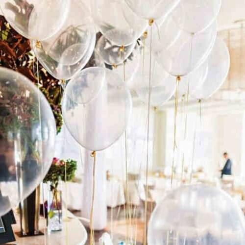20pcs 2.2g 12 inch clear balloons Helium Float Latex Transparent Ballon Romantic Inflatable Wedding Birthday Party Decoration