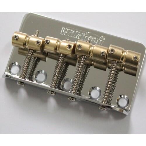 Wilkinson WBBC 4Strings Bass Bridge, Brass Saddle Chrome