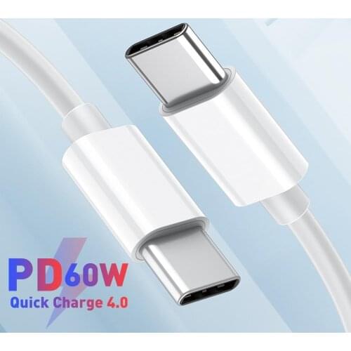 60W USB Type-C PD Cable 3A Fast Charging Mobile Phone Notebook Data Cord Line