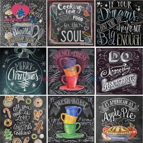 Diamond mosaic chalkboard art full drill diamond painting pictures with rhinestones embroidery with crystals diamond embroidery