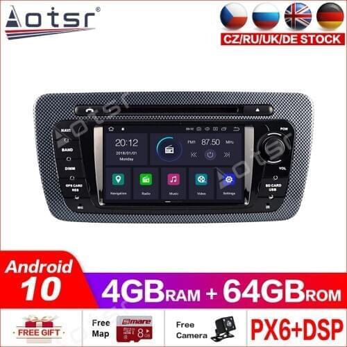 Android10.0 4G+64GB Car GPS Radio Multimedia DVD Player For SEAT IBIZA 2009-2013 GPS Map Navigation Stereo Auto Radio headunit