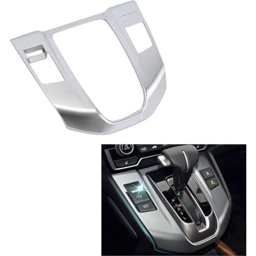 Car Shift Gear Panel Car Cover Silver Texture Car Styling for HONDA CR-V CRV 2017-2021 5Th Gen AT(LHD&RHD)