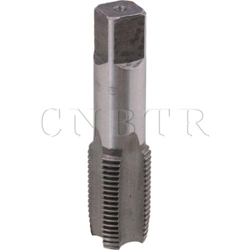 CNBTR Silver 8.1x2.1cm HSS Hand Screw Taper Machine Pipe Thread Tap 1/2 BSP