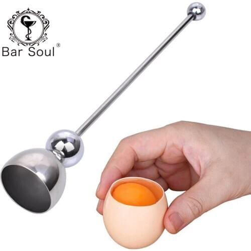 Bar Soul Egg Puncher Manual Stainless Steel Creative Egg White Separator Kitchenware Bartender Tools