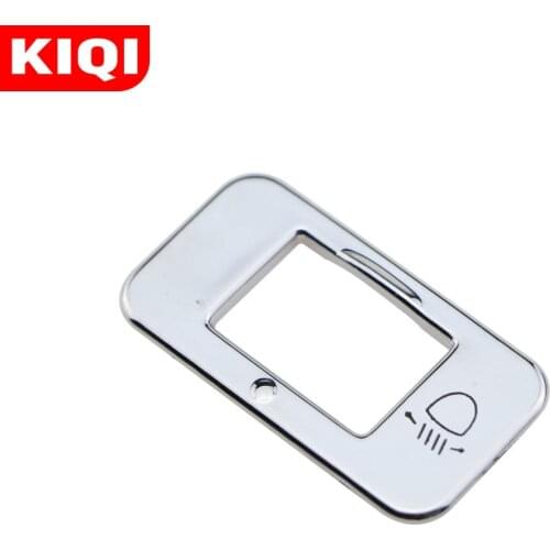 KIQIABS Chrome Car Head Lights Adjustment Knob Circle Trim For Peugeot 208 2015 - 2019 Headlight Knobs Cover Sticker Accessories