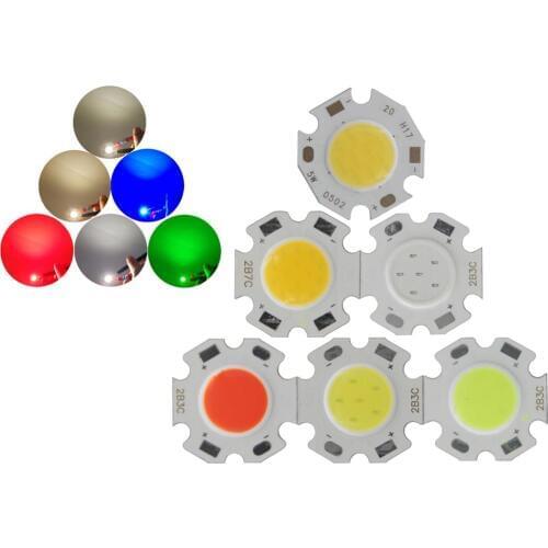 ALLCOB manufacturer 20mm 11mm Round Aluminum LED Light Source Module 3W 5W 7W blue green red COB lamp Flip chips for spot light