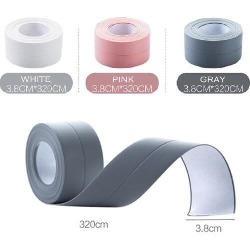 3.8cm*320cm Kitchen Sink Strip Tape wall sticker Bathroom Shower wall gap for home decor self adhesive PVC waterproof stickers