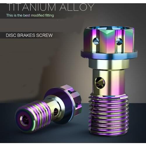 M10XP1.25 M10XP1.0 Car Motorcycle Motorbike Titanium Alloy Tubing Oil Line Screw Banjo Bolt Bleed Screw for Subaru NISSAN MAZDA