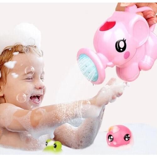 Cute Cartoon Bath Shower Baby Beach Toys Spraying Tool Water Swimming Sprinkler Kit Kids Wash Hair Shampoo Cup Interactive Toys
