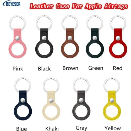 New Arrival Hot High-Quality Soft Shockproof Leather Case Tracker Anti-lost Device Hang Keychain Protective For Apple Airtags