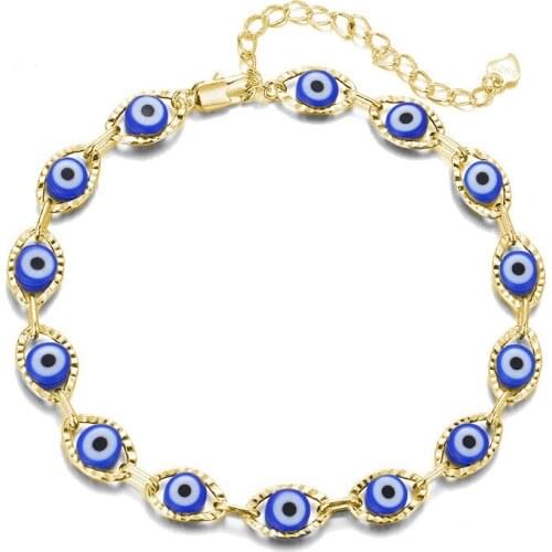 Popular devils Eye Bracelet female evil eye necklace fashion street photo trend wrist chain creative couple