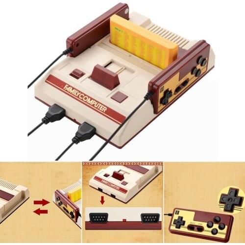 Retro HDMI TV Game Console Support 132 Cartridge with 2 Gamepads Built-in 500 Games FC Compac