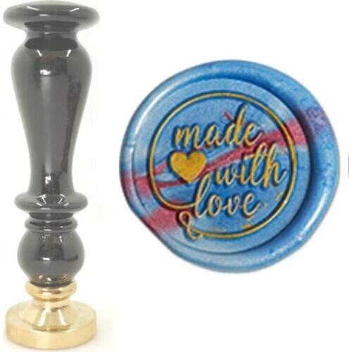 Made with Love Wax Stamp Exquisite Paint Gental handle,DIY Ancient Seal Retro Stamp,Personalized Stamp Wax Seal High Quality