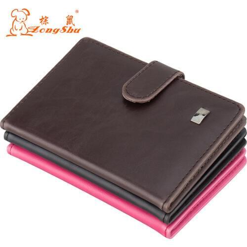 Vintage Style Black Crazy Horse PU Leather Wallet card holder Russian drivers license holder passport cover (Custom available