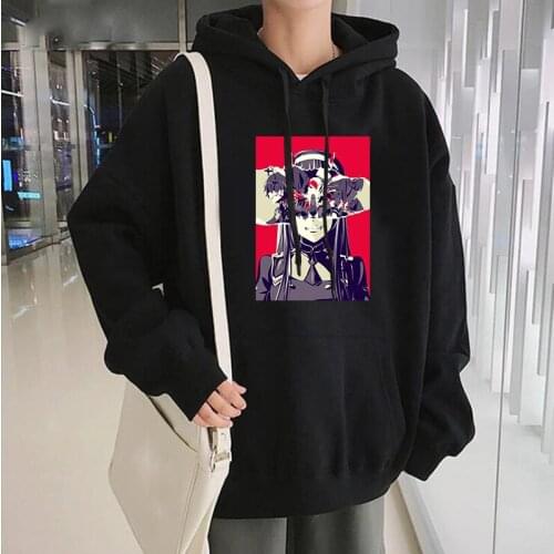 Japan Anime Darling In The Franxx Zero Two Print Hoodies Sweatshirts Women Harajuku Korean Beautiful Girls Sweet Cute Clothings