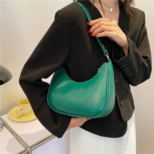 Women Bag Designer PU Leather Crescent Bag Female Armpit Shoulder Bags Fashion Shopping Crossbody Bags Brand Handbags and Purses
