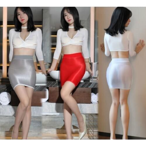 2020 Women Summer Shiny Micro Mini Skirts Sexy Street Wear short skirts Hip Packing Casual Female Party Skirt+bodysuit sexy