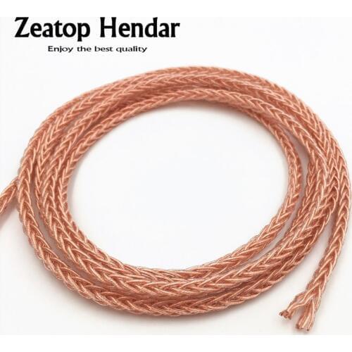 1Pcs High Quality 6N 8 Cores Earphone Cable Extreme Soft HIFI DIY Repair Headphone Audio Wire Pure Single Crystal Copper 1.5M 5M