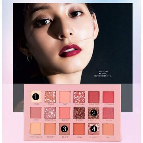 18 New Nude Eyeshadow Palette Color Reflective Glitter Matte Shimmer Pressed Pearl Hybrid Eyeshadow Palette