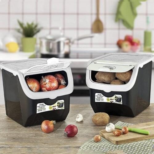 2 pcs Onion Potato Storage Box Transparent Color 14 Liters kitchen storage box container potato box bins breathable vegetables