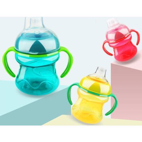 200ml Sippy Cup Leak-Proof Safety Duckbill Bottle Kids Baby Infant Training Drinking Bottles Cups Water Milk Bottle Soft Mouth