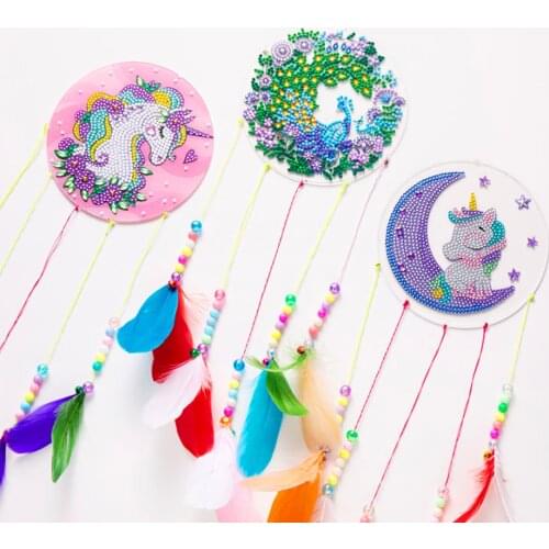 5D Diamond Painting Dream Catcher Wind Chimes Mandala Flower Butterfly Owl Unicorn Picture For Door Home Wall Decoration