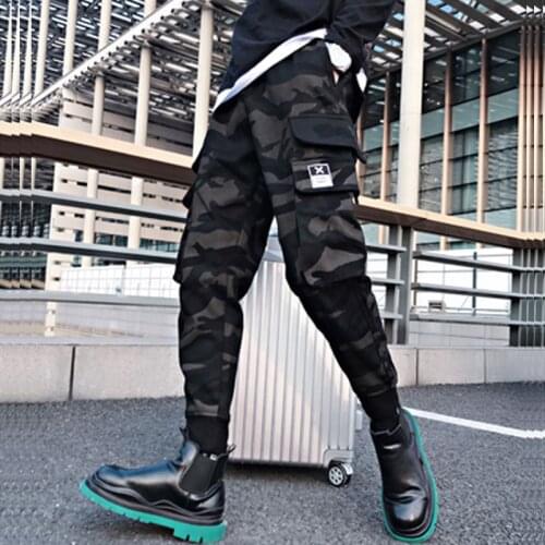 April MOMO 2021 Men Camouflage Pants Trousers Sweatpants Male Casual Fashion Slim Fit Spring Autumn Cotton Hip Hop Cargo Pants