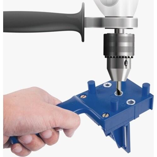 Quick Wood Doweling Jig ABS Plastic Handheld Pocket Hole Jig System 6/8/10mm Drill Bit Hole Puncher For Carpentry Dowel Joints