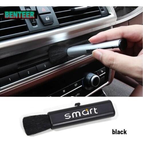 Black Car Cleaning Brush Sticker For Mercedes Benz Smart Fortwo Forfour Forjeremy