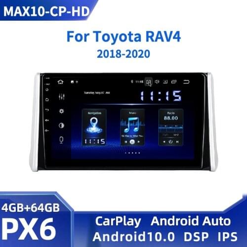 Dasaita 10.2" Android 10.0 Radio for Toyota RAV4 2018 2019 Car Multimedia Player CarPlay DSP IPS Screen 4GB+64GB TDA7850 MAX10