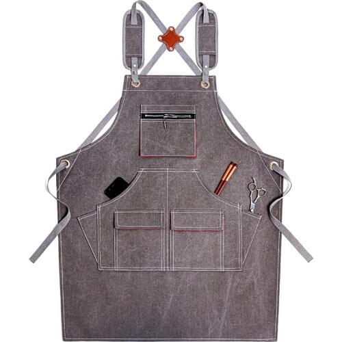 Apron creative Korean fashion thickened canvas wear-resistant gardening carpenter men and women work clothes denim custom printe