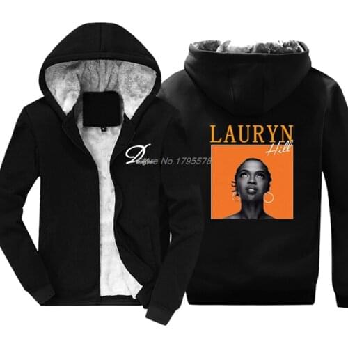Lauryn Noelle Hill Hoodie Brand-clothing Winter Rock Thicken Hoodie Keep Warm Mens Sweatshirt Hip Hop Jacket Tops Harajuku